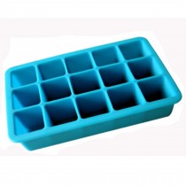 Safe And Soft Silicon Ice Cube Tray, Blue, Set of 2,18.8*12*3.5CM