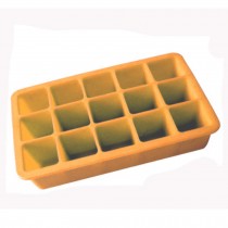 Safe And Soft Silicon Ice Cube Tray, Orange, Set of 2,18.8*12*3.5CM