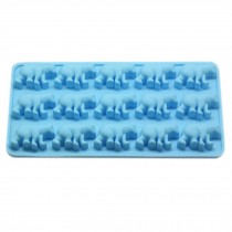 Set of 2 Safe And Soft Silicon Ice Cube Tray, Bear Pattern