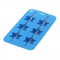 Set of 2 Safe And Soft Silicon Ice Cube Tray, Star Pattern