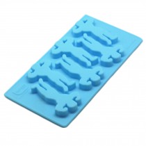 Set of 2 Safe And Soft Silicon Ice Cube Tray, Man Pattern