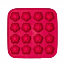 2Pcs Safe And Soft Silicon Ice Cube Tray Plum Flower Shape, Red