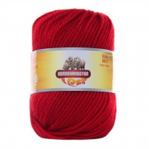 Luxury 100% Soft Lambswool Yarn Thick Quick Yarn Premium Soft Yarn, Red