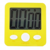 Quadrate Utility Functional Electronic Digital Timer Kitchen Timer, Yellow