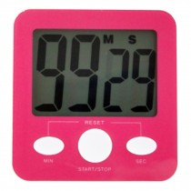 Quadrate Utility Functional Electronic Digital Timer Kitchen Timer, Red