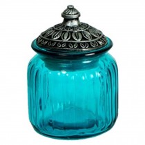 Elegant Ornate Glass Jars Decorative Weddings Candy Glass Pot Color Glass Cup A