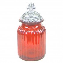 Elegant Ornate Glass Jars Decorative Weddings Candy Glass Pot Color Glass Cup O