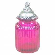 Elegant Ornate Glass Jars Decorative Weddings Candy Glass Pot Color Glass Cup Q