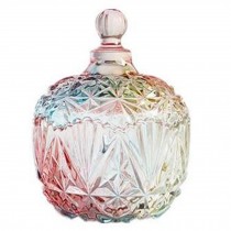 Elegant Ornate Glass Jars Decorative Weddings Candy Glass Pot Color Glass Cup R