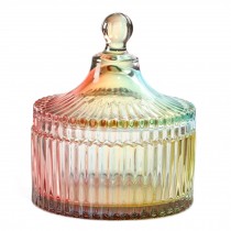 Elegant Ornate Glass Jars Decorative Weddings Candy Glass Pot Color Glass Cup S