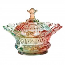 Elegant Ornate Glass Jars Decorative Weddings Candy Glass Pot Color Glass Cup T