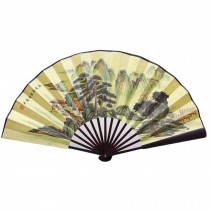 Chinese Traditional Sick Fan With Beautiful Mountains Pattern