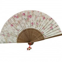 Beautiful Japanese Design Handheld Folding Fan Flying Cherry Blossom