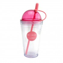 Creative Transparent Personal Sports Water Bottle 560ml 20 Ounce - Pink