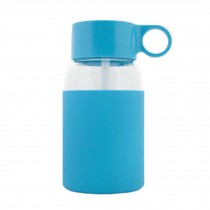 Portable Personal Sports Water Bottle Glass Bottles 500ml 16 Ounce - Blue