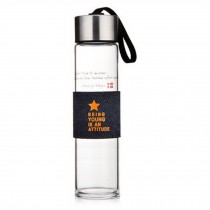450 ML Unique and Stylish High-quality Glass Water Bottle Water Container,Jean
