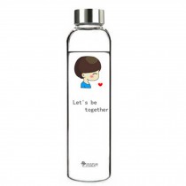 550 ML High-quality Glass Water Bottle Water Container,Lovely Boy