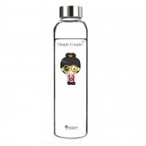550 ML High-quality Glass Water Bottle Water Container,Glasses Girl