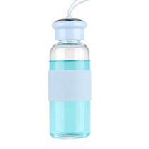 420 ML High-quality Portable Glass Water Bottle Water Container,Sky