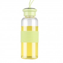 420 ML High-quality Portable Glass Water Bottle Water Container,Yellow