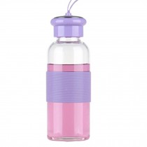 420 ML High-quality Portable Glass Water Bottle Water Container,Purple