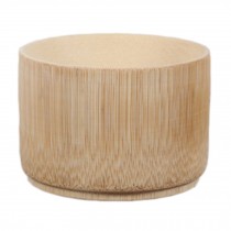 Carbonized Bamboo Wooden Rice/Soup Bowl For Children Offwhite (7*10CM)