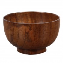 Big  Wooden Rice/Soup Bowl For Children Brown(7.5*12CM)