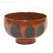 Creative Wooden Rice/Soup Bowl /Japanese  Bowl For Children Brown (11.5*7CM)