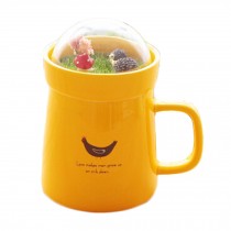 Miniascape Cap Yellow Mug Morning Coffee Cup Creative Decor Travelling