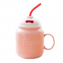 Pink Mug Feeding Bottle Artcraft Cartoon Coffee Milk Juice Drinkware