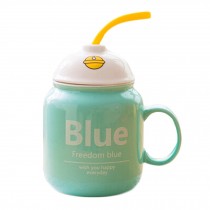 Feeding Bottle Blue Mug Kitchen Decor Cartoon Coffee Milk Juice for Travel