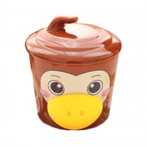 Children Favorite Juice Milk Cup Cartoon Monkey Sugar Brown Mug 3D Design