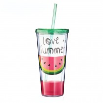 Cup with Lid Straw, Creative Double Wall Tumbler Cup, Travel Cup, Hot Models