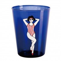 Holiday Gift Color Glass Milk Cup Juice Cup 2 Election  Blue Dancer