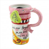 Painted Creative Mug Ceramic Elephant Cup Lid With Spoon, Large Capacity Cup, Q