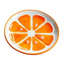 Creative Ceramic Fruit Tableware Cute Home Decorative saucer (Orange)