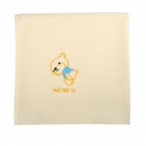 Cute Cartoon Children Blanket Bamboo Fiber Towel  Air Conditioning Cover Yellow