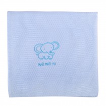 Cute Cartoon Children Blanket Bamboo Fiber Towel  Air Conditioning Cover Blue