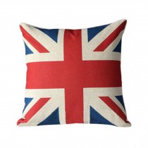 Cotton Linen Throw Cushion Cover And Inner Pillowcase 45*45cm British Flag