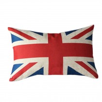 Cotton Linen Throw Cushion Cover And Inner Pillowcase 30cm*50cm British Flag