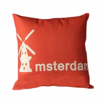 Cotton Linen Throw Cushion Cover And Inner Pillowcase 45*45cm Amsterdam