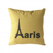 Cotton Linen Throw Cushion Cover And Inner Pillowcase 45*45cm Paris