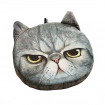 Realistic Personality Pillows Plush Toys 3D Cartoon Cat Head Meow Dark Cushion