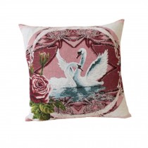 Vintage Style Cushion/Linen Sofa Home Decor Design Comfortable Throw Pillow??Swan