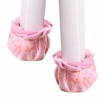 Set Of 24 Floor Protector Chair/Table Leg Pad Furniture Socks Cross Pattern Pink