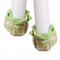 Set Of 24 Floor Protector Chair/Table Leg Pad Furniture Sock Cross Pattern Green