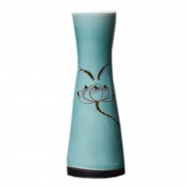 Creative Vase Hand-painted Chinese Vase Decor Vase With Lotus Pattern, No.2