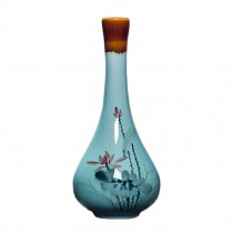 Creative Vase Hand-painted Chinese Vase Decor Vase With Lotus Pattern, No.6