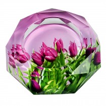 Creative Home Decor Crystal Ashtray Glass Ashtray Glass Ash Tray Purple Flower