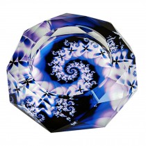 Blue Creative Crystal Ashtray Smoke Collectible Chromatic Glass Cigar Ashtray